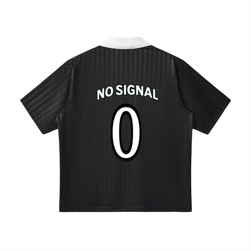 Contrast Collar Striped Soccer Jersey