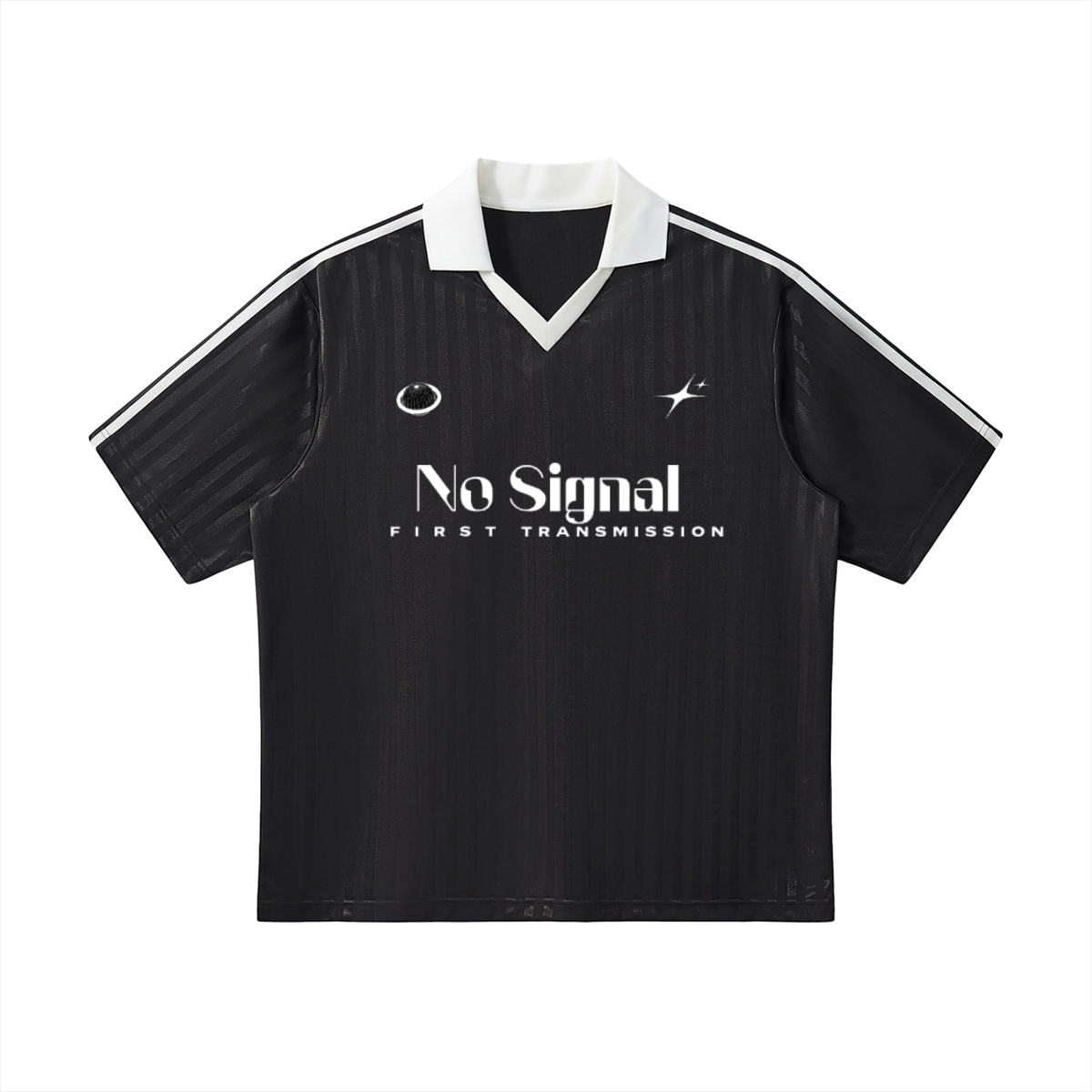 Contrast Collar Striped Soccer Jersey